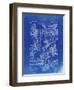 PP32 Faded Blueprint-Borders Cole-Framed Premium Giclee Print