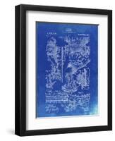 PP32 Faded Blueprint-Borders Cole-Framed Premium Giclee Print