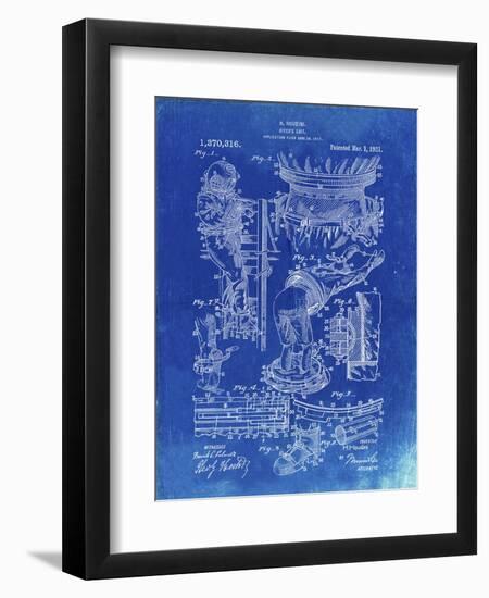 PP32 Faded Blueprint-Borders Cole-Framed Premium Giclee Print