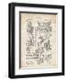 PP32 Vintage Parchment-Borders Cole-Framed Premium Giclee Print