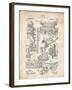 PP32 Vintage Parchment-Borders Cole-Framed Giclee Print