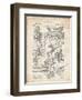 PP32 Vintage Parchment-Borders Cole-Framed Giclee Print