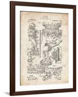 PP32 Vintage Parchment-Borders Cole-Framed Giclee Print