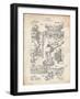 PP32 Vintage Parchment-Borders Cole-Framed Giclee Print