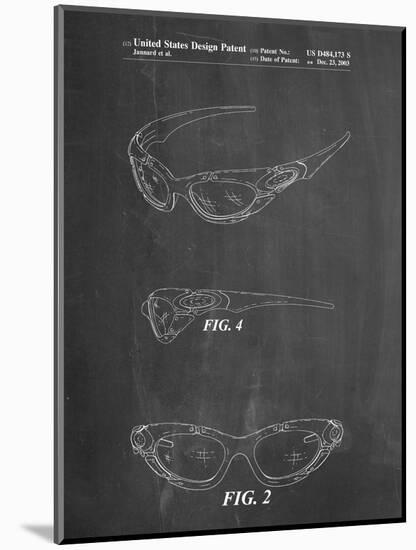 PP324-Chalkboard Oakley Sunglasses Patent Poster-Cole Borders-Mounted Giclee Print