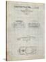 PP339-Antique Grid Parchment 1966 Corvette Mako Shark II Patent Poster-Cole Borders-Stretched Canvas