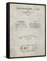 PP339-Antique Grid Parchment 1966 Corvette Mako Shark II Patent Poster-Cole Borders-Framed Stretched Canvas