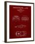 PP339-Burgundy 1966 Corvette Mako Shark II Patent Poster-Cole Borders-Framed Giclee Print