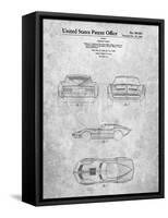 PP339-Slate 1966 Corvette Mako Shark II Patent Poster-Cole Borders-Framed Stretched Canvas