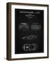 PP339-Vintage Black 1966 Corvette Mako Shark II Patent Poster-Cole Borders-Framed Giclee Print