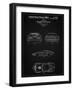 PP339-Vintage Black 1966 Corvette Mako Shark II Patent Poster-Cole Borders-Framed Giclee Print