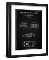 PP339-Vintage Black 1966 Corvette Mako Shark II Patent Poster-Cole Borders-Framed Giclee Print