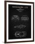 PP339-Vintage Black 1966 Corvette Mako Shark II Patent Poster-Cole Borders-Framed Giclee Print