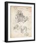 PP34 Vintage Parchment-Borders Cole-Framed Giclee Print