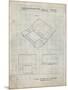 PP346-Antique Grid Parchment Nintendo DS Patent Poster-Cole Borders-Mounted Giclee Print