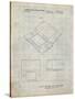 PP346-Antique Grid Parchment Nintendo DS Patent Poster-Cole Borders-Stretched Canvas