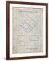 PP346-Antique Grid Parchment Nintendo DS Patent Poster-Cole Borders-Framed Giclee Print