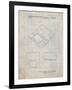 PP346-Antique Grid Parchment Nintendo DS Patent Poster-Cole Borders-Framed Giclee Print