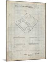 PP346-Antique Grid Parchment Nintendo DS Patent Poster-Cole Borders-Mounted Giclee Print