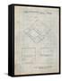 PP346-Antique Grid Parchment Nintendo DS Patent Poster-Cole Borders-Framed Stretched Canvas