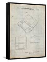 PP346-Antique Grid Parchment Nintendo DS Patent Poster-Cole Borders-Framed Stretched Canvas