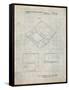 PP346-Antique Grid Parchment Nintendo DS Patent Poster-Cole Borders-Framed Stretched Canvas