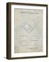 PP346-Antique Grid Parchment Nintendo DS Patent Poster-Cole Borders-Framed Giclee Print