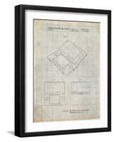 PP346-Antique Grid Parchment Nintendo DS Patent Poster-Cole Borders-Framed Giclee Print