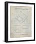 PP346-Antique Grid Parchment Nintendo DS Patent Poster-Cole Borders-Framed Giclee Print