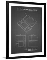 PP346-Black Grid Nintendo DS Patent Poster-Cole Borders-Framed Giclee Print