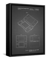 PP346-Black Grid Nintendo DS Patent Poster-Cole Borders-Framed Stretched Canvas