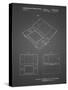 PP346-Black Grid Nintendo DS Patent Poster-Cole Borders-Stretched Canvas