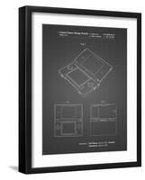 PP346-Black Grid Nintendo DS Patent Poster-Cole Borders-Framed Giclee Print