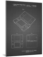 PP346-Black Grid Nintendo DS Patent Poster-Cole Borders-Mounted Giclee Print