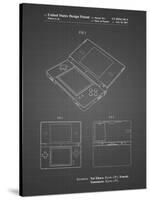 PP346-Black Grid Nintendo DS Patent Poster-Cole Borders-Stretched Canvas