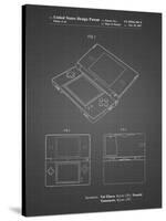 PP346-Black Grid Nintendo DS Patent Poster-Cole Borders-Stretched Canvas