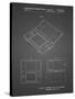 PP346-Black Grid Nintendo DS Patent Poster-Cole Borders-Stretched Canvas