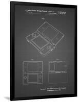 PP346-Black Grid Nintendo DS Patent Poster-Cole Borders-Framed Giclee Print