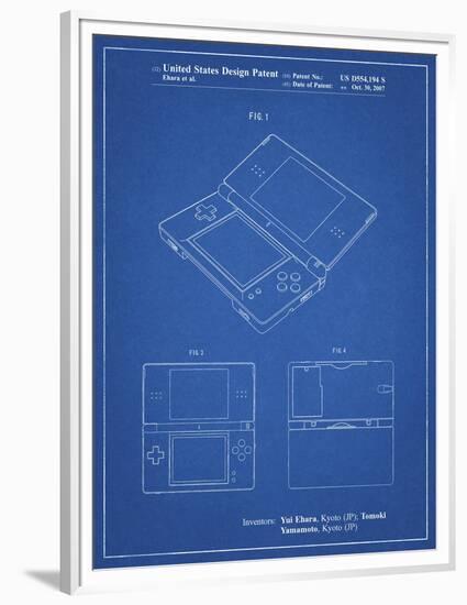 PP346-Blueprint Nintendo DS Patent Poster-Cole Borders-Framed Premium Giclee Print