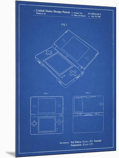 PP346-Blueprint Nintendo DS Patent Poster-Cole Borders-Mounted Premium Giclee Print