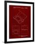 PP346-Burgundy Nintendo DS Patent Poster-Cole Borders-Framed Giclee Print