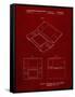 PP346-Burgundy Nintendo DS Patent Poster-Cole Borders-Framed Stretched Canvas