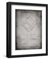 PP346-Faded Grey Nintendo DS Patent Poster-Cole Borders-Framed Giclee Print