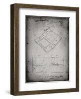 PP346-Faded Grey Nintendo DS Patent Poster-Cole Borders-Framed Premium Giclee Print