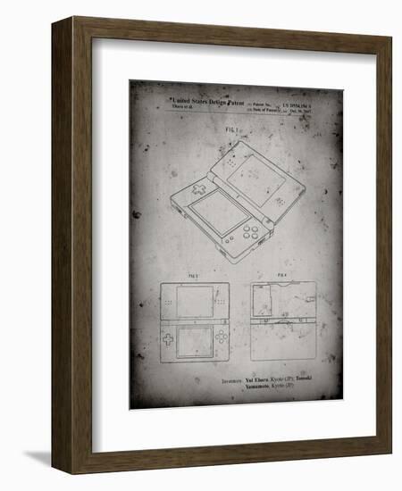 PP346-Faded Grey Nintendo DS Patent Poster-Cole Borders-Framed Premium Giclee Print