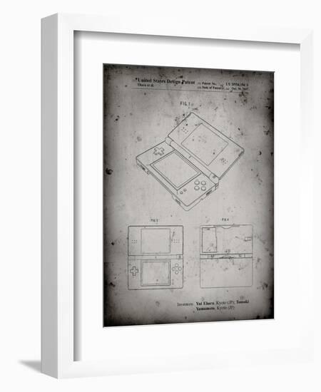 PP346-Faded Grey Nintendo DS Patent Poster-Cole Borders-Framed Premium Giclee Print