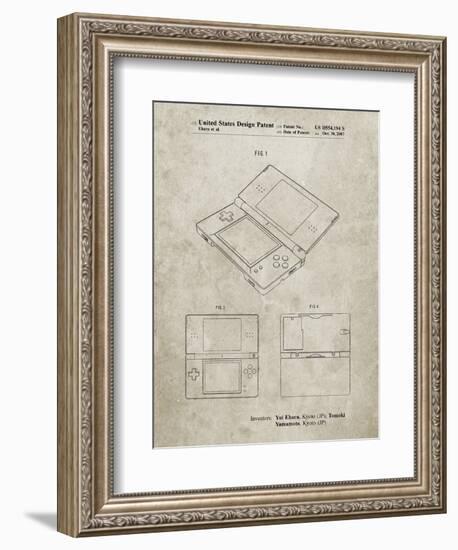 PP346-Sandstone Nintendo DS Patent Poster-Cole Borders-Framed Giclee Print