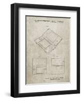 PP346-Sandstone Nintendo DS Patent Poster-Cole Borders-Framed Giclee Print
