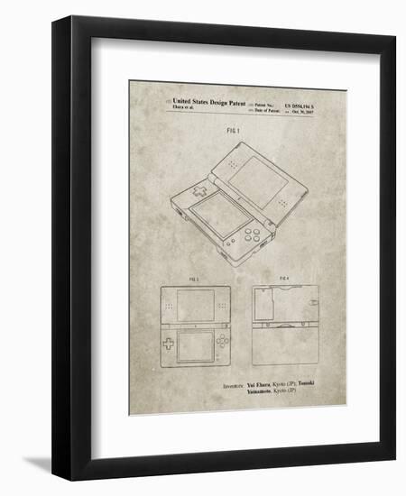 PP346-Sandstone Nintendo DS Patent Poster-Cole Borders-Framed Giclee Print