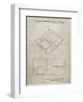 PP346-Sandstone Nintendo DS Patent Poster-Cole Borders-Framed Giclee Print